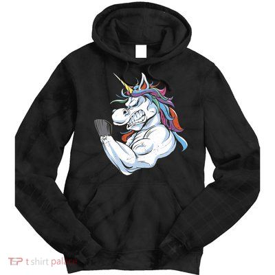 Strong Unicorn Creature Tie Dye Hoodie