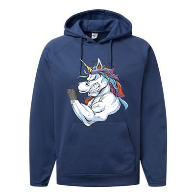 Strong Unicorn Creature Performance Fleece Hoodie