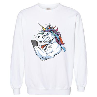 Strong Unicorn Creature Garment-Dyed Sweatshirt