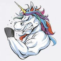 Strong Unicorn Creature Garment-Dyed Heavyweight T-Shirt
