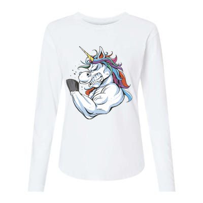 Strong Unicorn Creature Womens Cotton Relaxed Long Sleeve T-Shirt