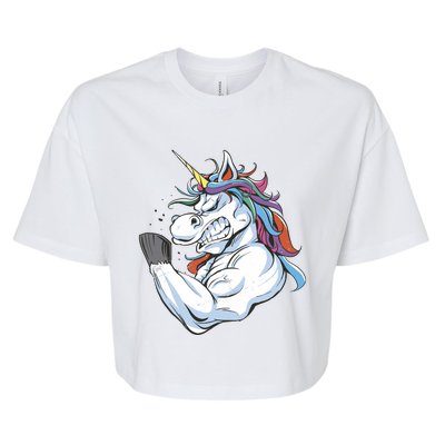 Strong Unicorn Creature Bella+Canvas Jersey Crop Tee