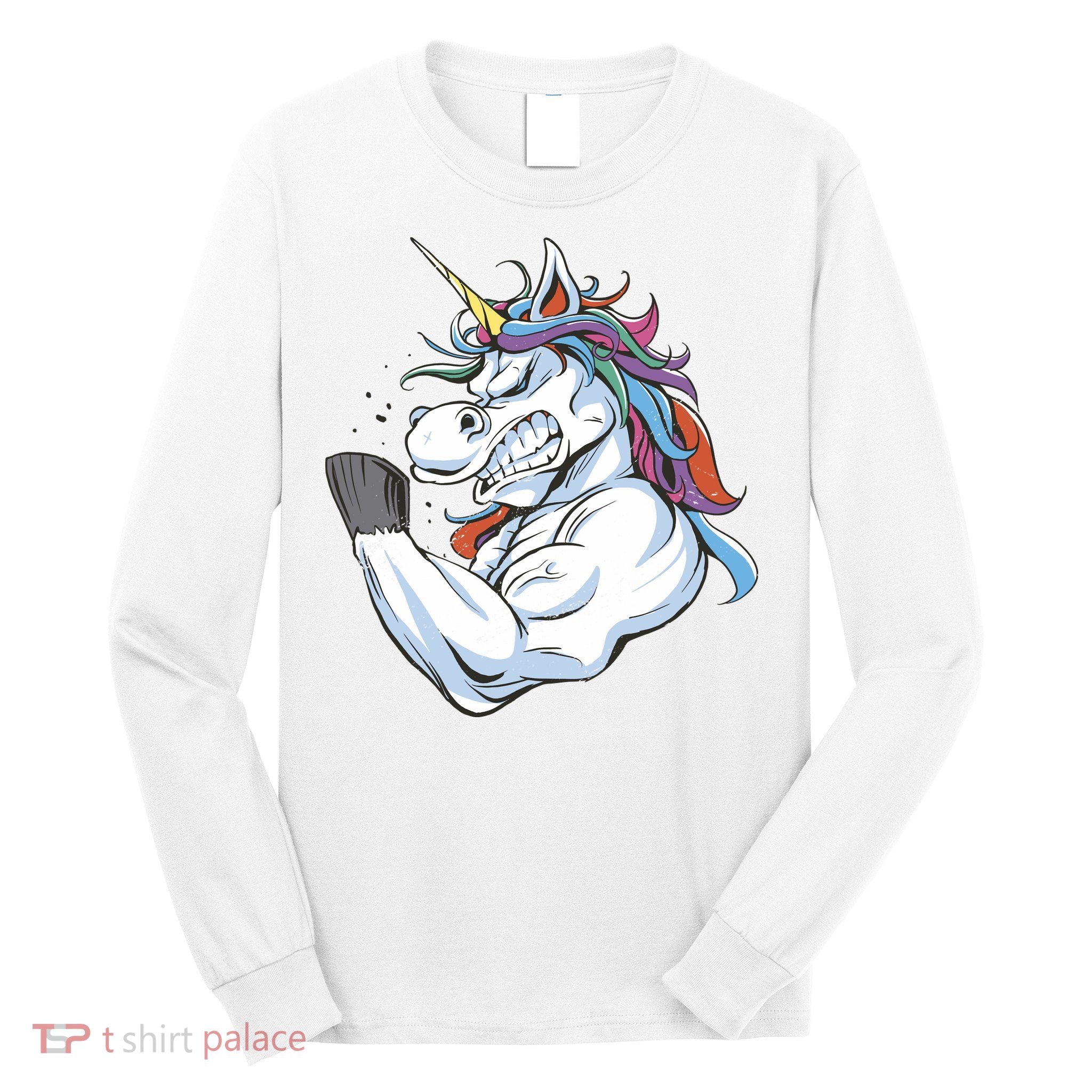Strong Unicorn Creature Long Sleeve Shirt