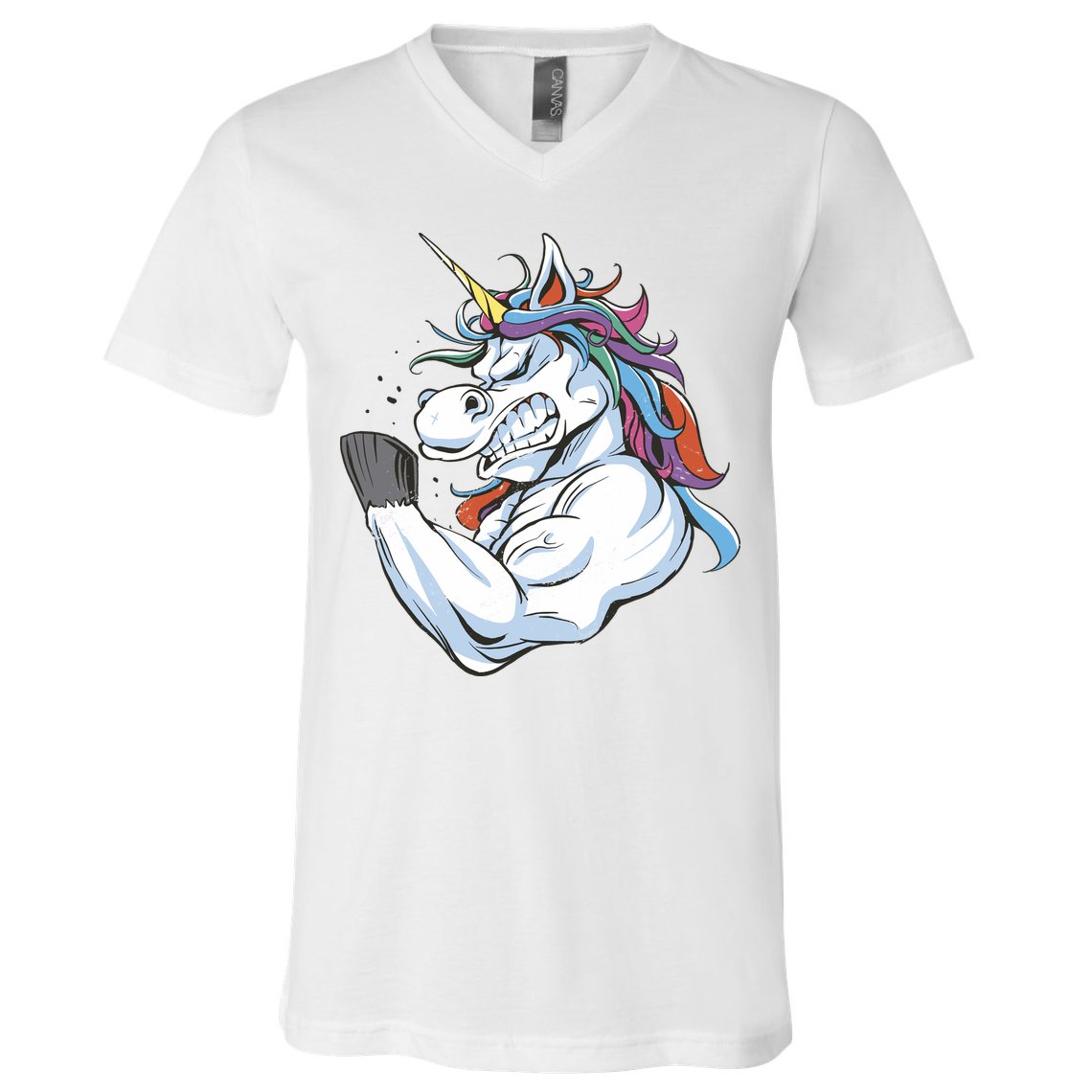 Strong Unicorn Creature V-Neck T-Shirt