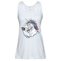 Strong Unicorn Creature Ladies Essential Flowy Tank