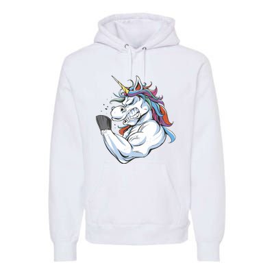 Strong Unicorn Creature Premium Hoodie