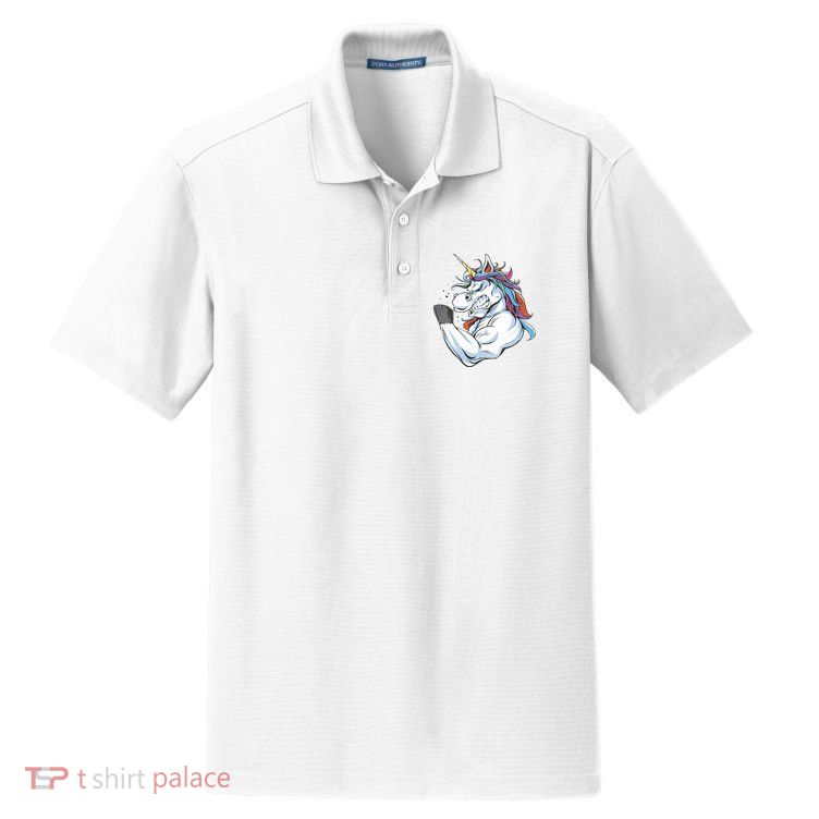 Strong Unicorn Creature Dry Zone Grid Polo