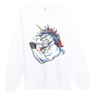 Strong Unicorn Creature Premium Crewneck Sweatshirt