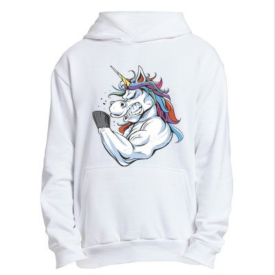 Strong Unicorn Creature Urban Pullover Hoodie