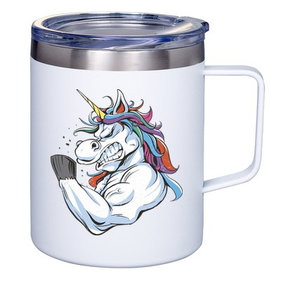 Strong Unicorn Creature 12oz Stainless Steel Coffee Mug