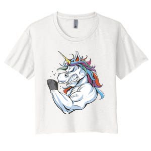 Strong Unicorn Creature Women's Crop Top Tee