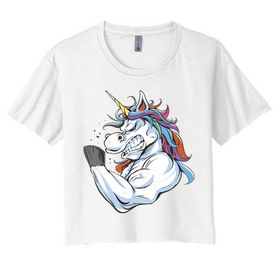 Strong Unicorn Creature Crop Top