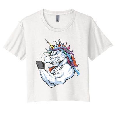 Strong Unicorn Creature Women's Crop Top Tee