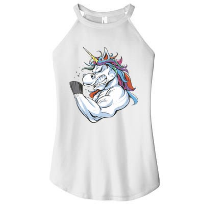 Strong Unicorn Creature Women’s Perfect Tri Rocker Tank