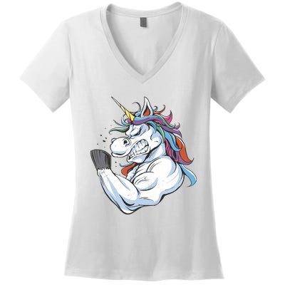 Strong Unicorn Creature Women's V-Neck T-Shirt