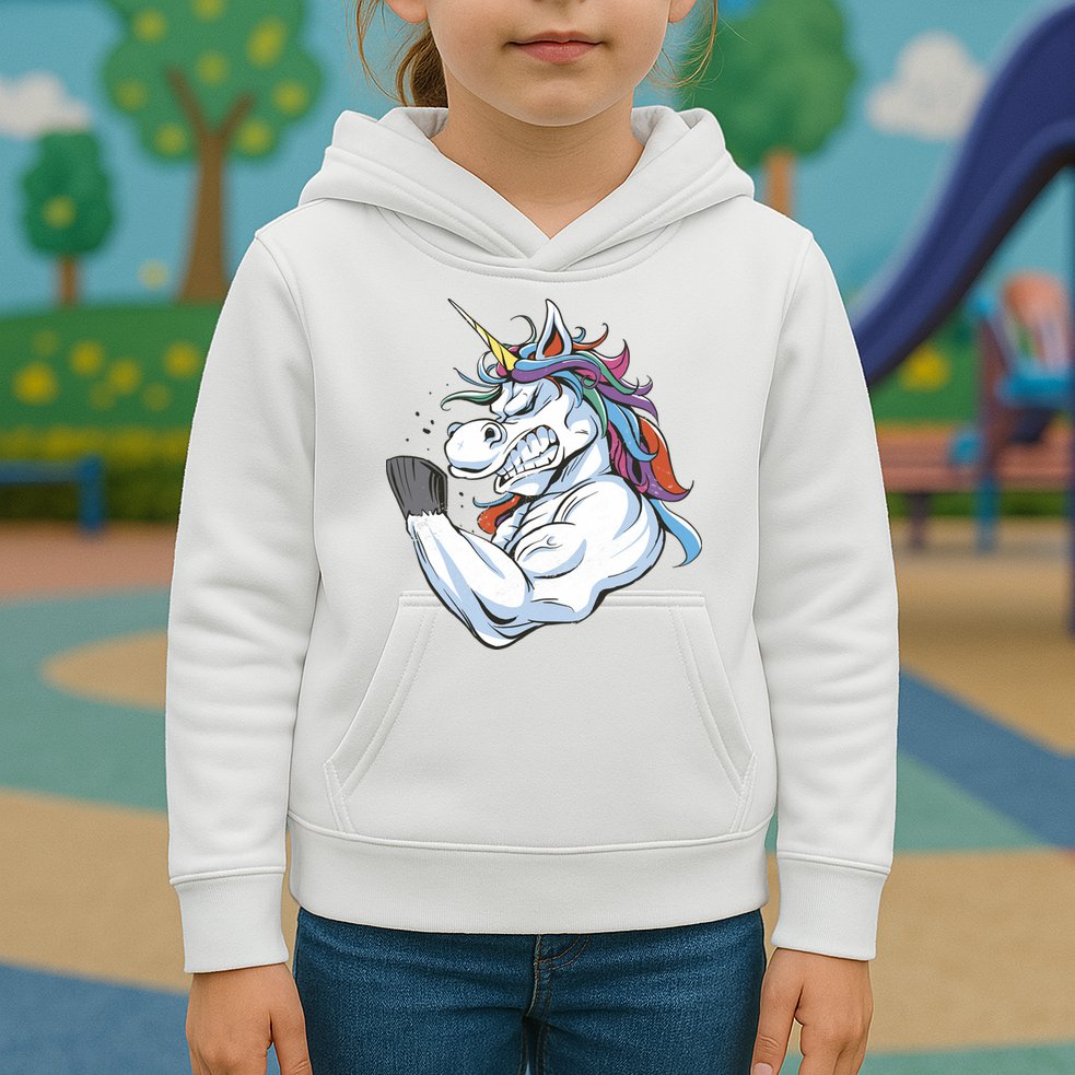 Strong Unicorn Creature Kids Hoodie
