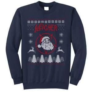 Sleigher Ugly Christmas graphic Santa Metal print Sweatshirt