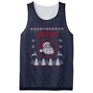 Sleigher Ugly Christmas graphic Santa Metal print Mesh Reversible Basketball Jersey Tank