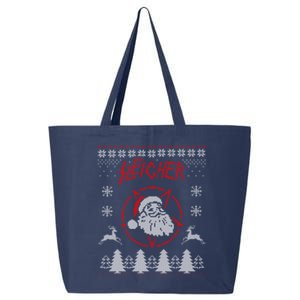 Sleigher Ugly Christmas graphic Santa Metal print 25L Jumbo Tote