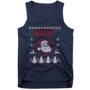 Sleigher Ugly Christmas graphic Santa Metal print Tank Top