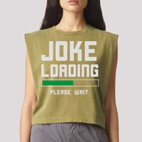 Stand Up Comedian Humor Garment-Dyed Women's Muscle Tee