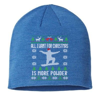 Skiing Ugly Christmas Ski Lover Gift Skier Cute Gift Sustainable Beanie