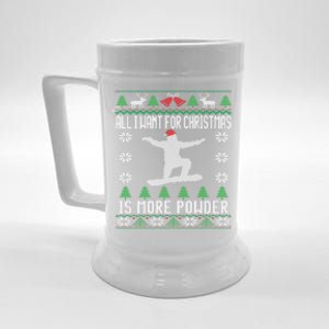 Skiing Ugly Christmas Ski Lover Gift Skier Cute Gift Beer Stein