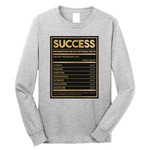 Success Nutritional Facts Long Sleeve Shirt