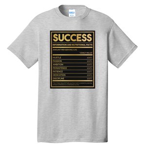 Success Nutritional Facts Tall T-Shirt