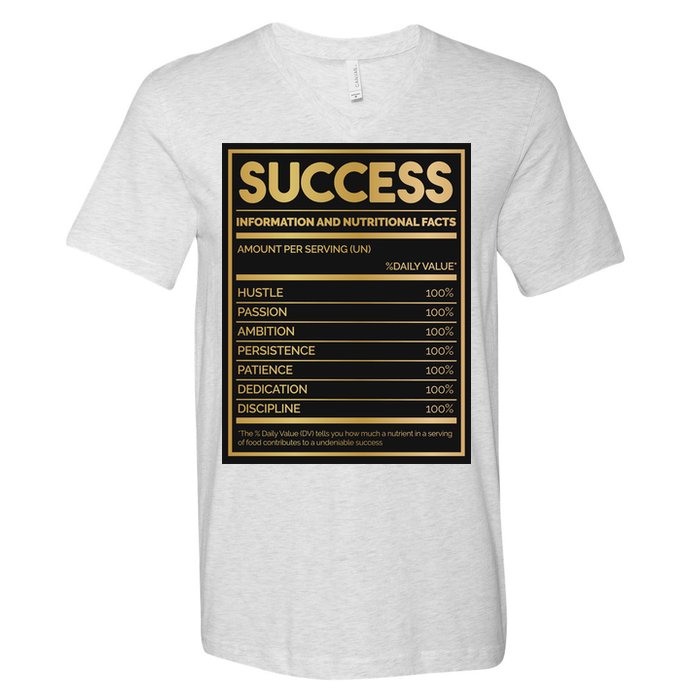 Success Nutritional Facts V-Neck T-Shirt