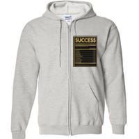 Success Nutritional Facts Full Zip Hoodie