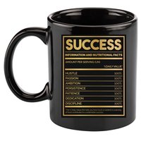 Success Nutritional Facts 11oz C Handle Ceramic Mug