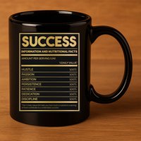 Success Nutritional Facts 11oz C Handle Ceramic Mug