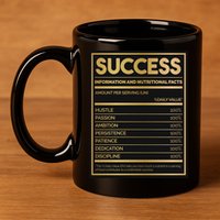 Success Nutritional Facts 11oz C Handle Ceramic Mug