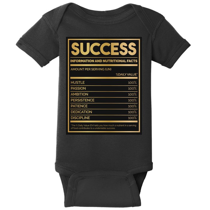 Success Nutritional Facts Baby Bodysuit