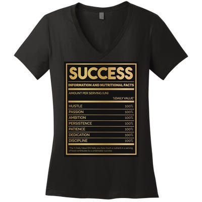 Success Nutritional Facts Women's V-Neck T-Shirt