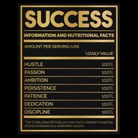 Success Nutritional Facts Zip Tote Bag