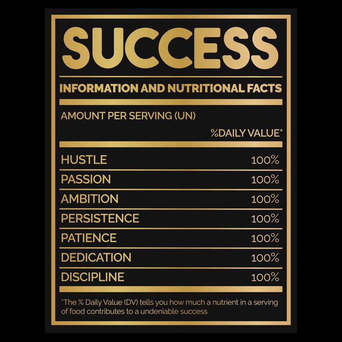 Success Nutritional Facts Zip Tote Bag