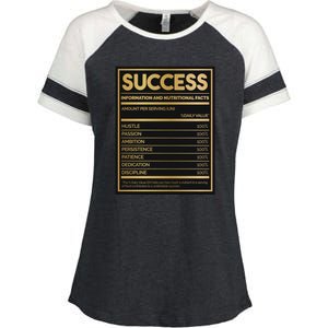 Success Nutritional Facts Enza Ladies Jersey Colorblock Tee