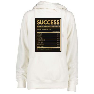 Success Nutritional Facts Womens Funnel Neck Pullover Hood