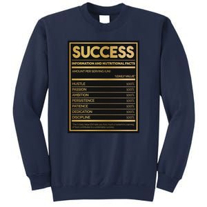 Success Nutritional Facts Sweatshirt