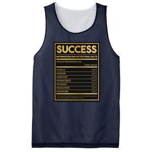 Success Nutritional Facts Mesh Reversible Basketball Jersey Tank