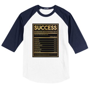 Success Nutritional Facts Baseball Sleeve Shirt