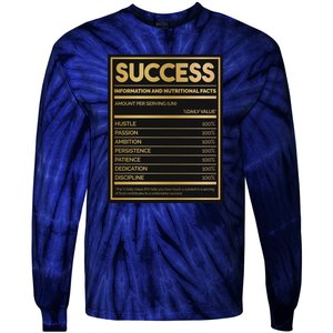 Success Nutritional Facts Tie-Dye Long Sleeve Shirt