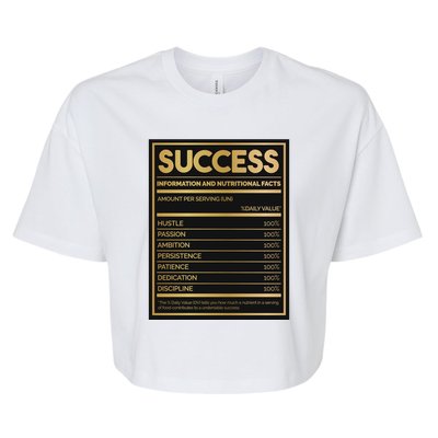 Success Nutritional Facts Bella+Canvas Jersey Crop Tee