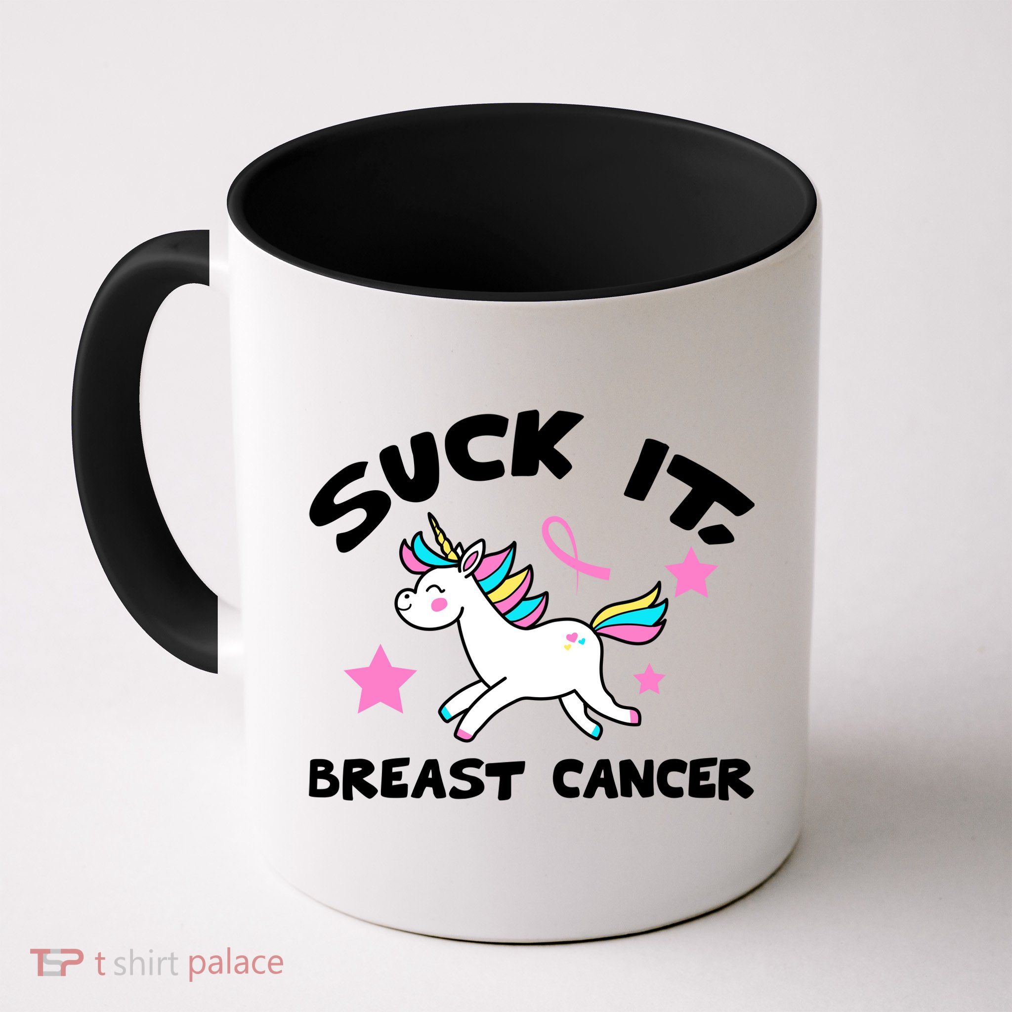 Suck It Breast Cancer unicorn Mug