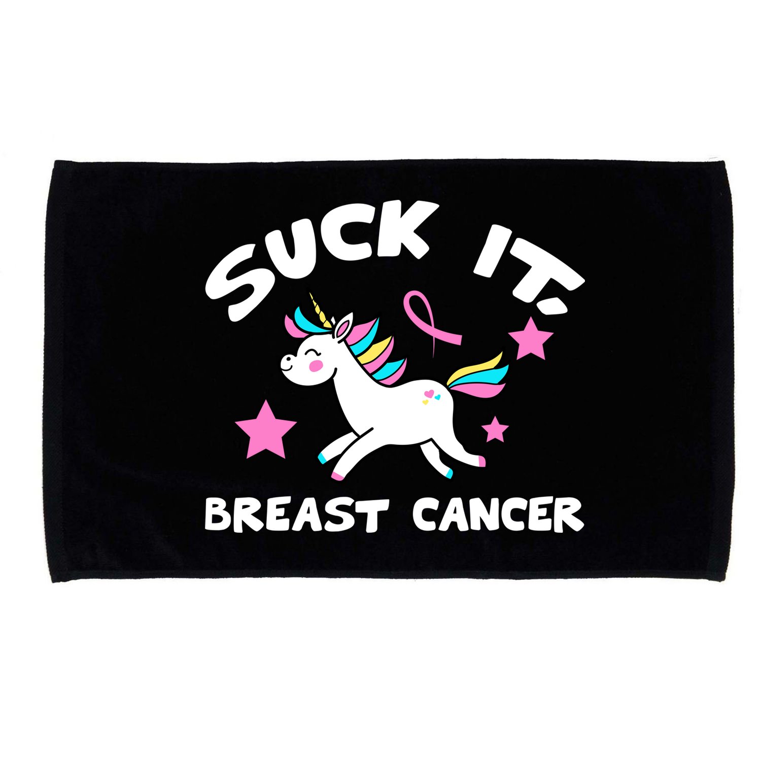 Suck It Breast Cancer unicorn Microfiber Hand Towel
