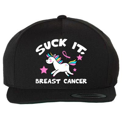 Suck It Breast Cancer unicorn Wool Snapback Cap