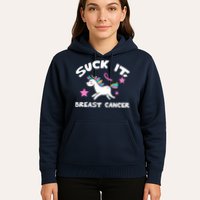 Suck It Breast Cancer unicorn Hoodie