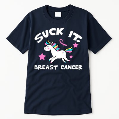 Suck It Breast Cancer unicorn Tall T-Shirt